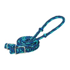 Weaver Equine Braided Nylon Barrel Reins - Easy Grip Knots, Nickel Buckles