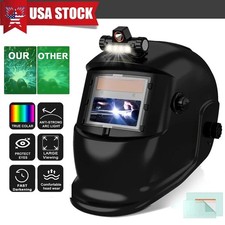 Solar True Color Auto Darkening Welding Helmet w/Light - TIG MIG ARC Protection