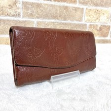 Vivienne Westwood Brown Long Wallet Orb Embossed Leather