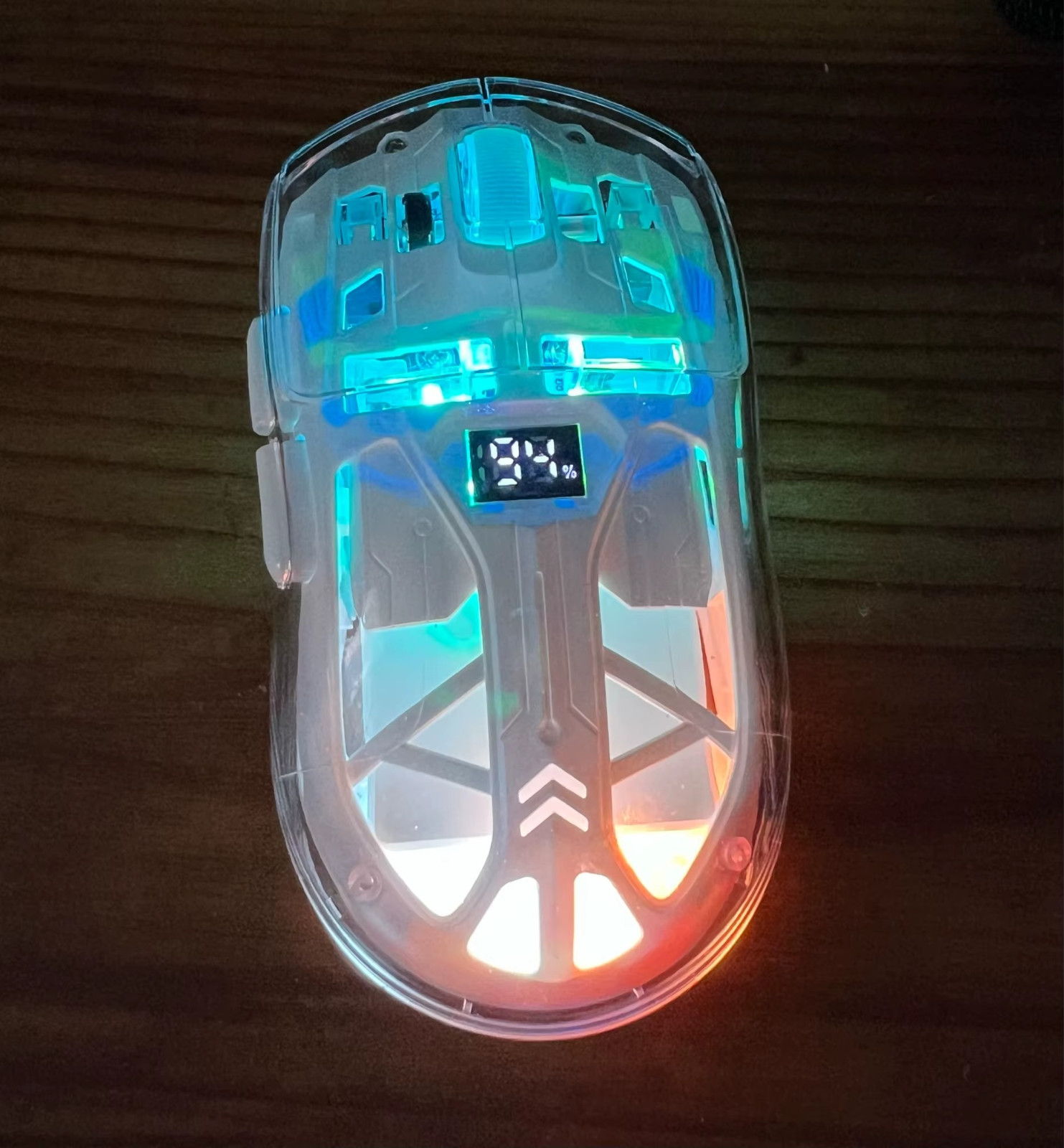 Souris Gaming Transparente Premium Haute Performance avec Écran Intégré