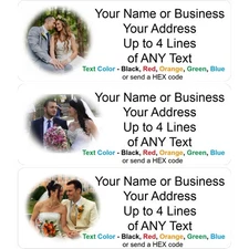 60 Personalized Address Labels with Your Wedding or Engagement Photo Free Ship