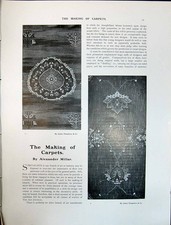 Old Art Journal 1908 Carpet Making Millar Templeton Humphries Tomkins 20th
