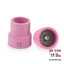 Upgrade #12 TIG Welding Cups Pink Ceramic Cup 3/32'' Diffuser for WP-9 WP 2pcs