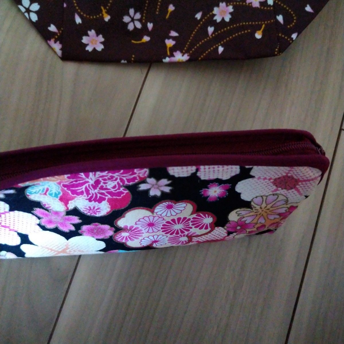 Japanese pattern drawstring pouch wallet pouch - image 4