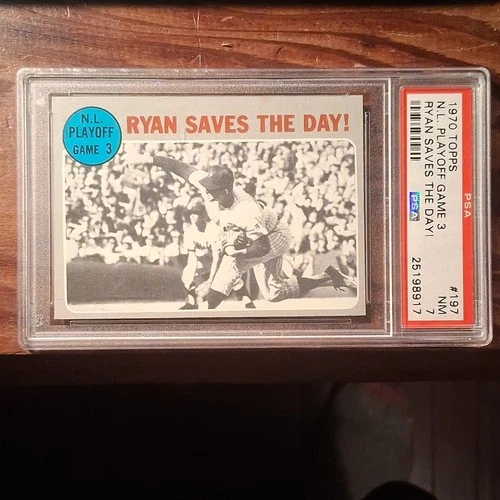Topps 1970 Nolan Ryan #197 New York Mets NL Playoff Game 3 PSA 7 Base Set