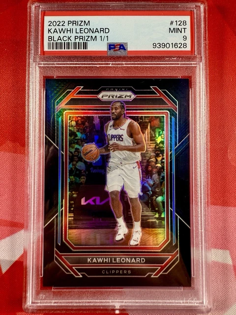 2022 Prizm 128 KAWHI LEONARD Black 1/1 PSA 9 NBA Basketball Card Clipper