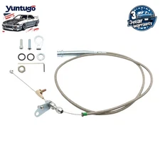 Braided Transmission Kick Down Cable Detent Fits For GM Chevy Trans 350 TH350 US