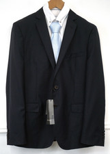 Men Boggi Milano Blazer Navy Blue Made In Italy Wool Officina Size US42
