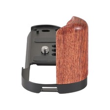 Wooden L-Bracket Grip Arca Quick Release Plate for Fujifilm X-T50 Camera - Black