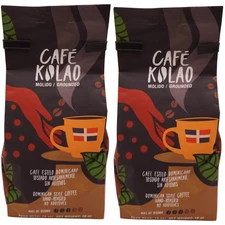 Cafe Kolao Ground/Molido Dominican Coffee 10 Ounces - Pack of Two