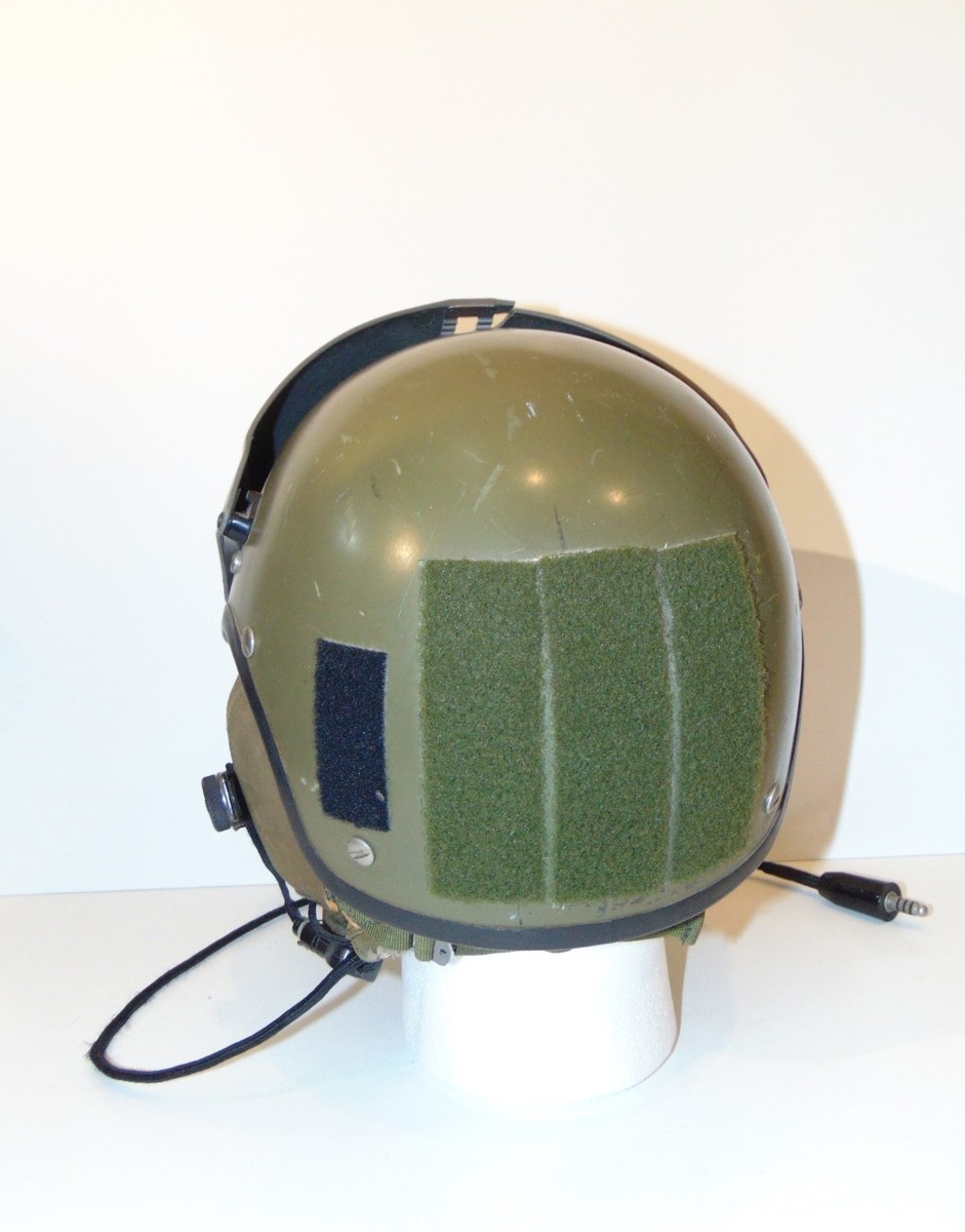 米軍実物　希少　GENTEX 　ヘリパイヘルメット LARGE NO.411OD Surplus Gentex Model DH 411 Helicopter Pilot Flight Helmet, RCAF