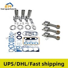 Rebuild Kit+3pcs Connecting Rod For Yanmar 3tna72 Engine Ff165 Ff155 F145tractor