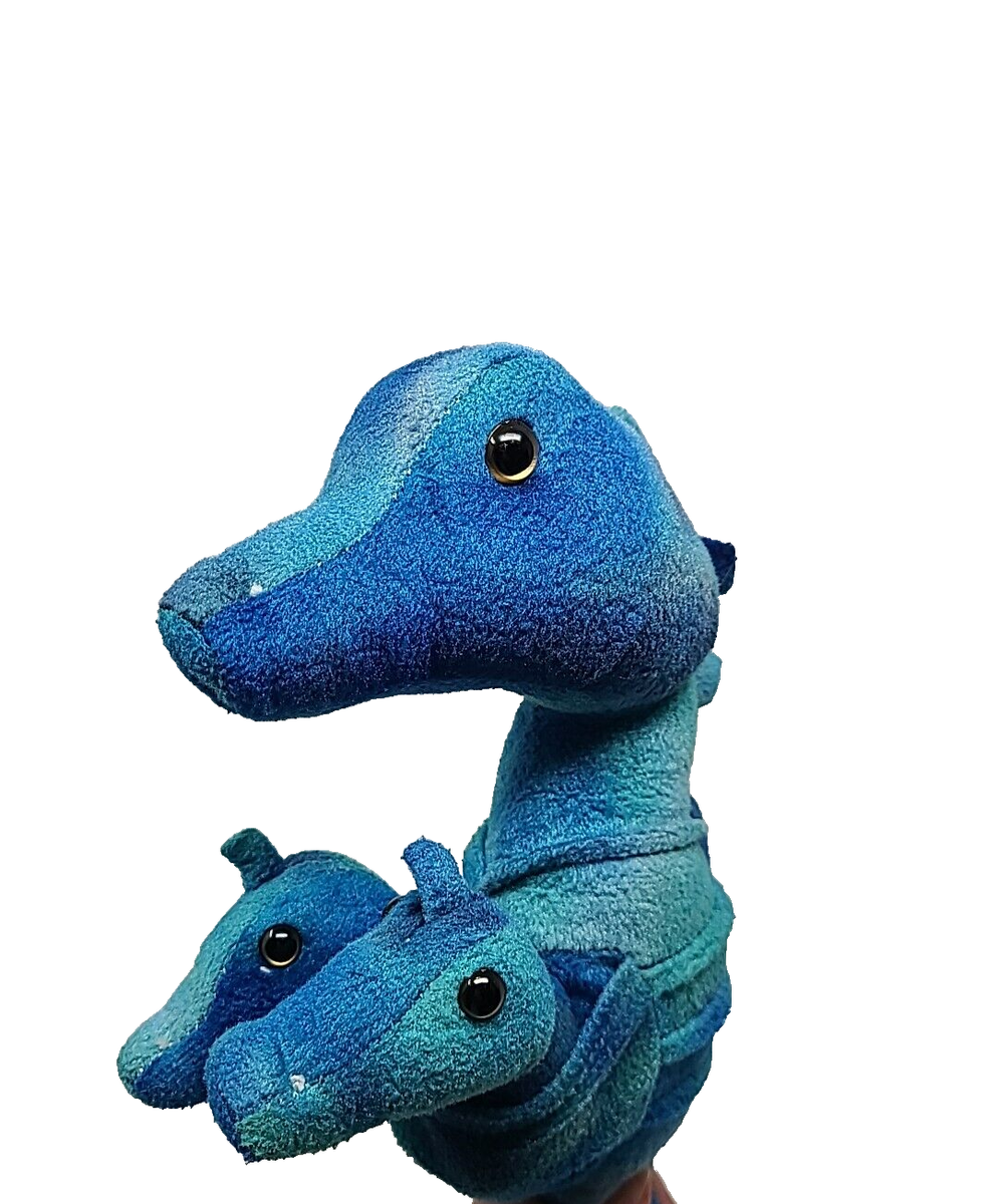 Fiesta Daddy Seahorse Plush With Babies Blue Green