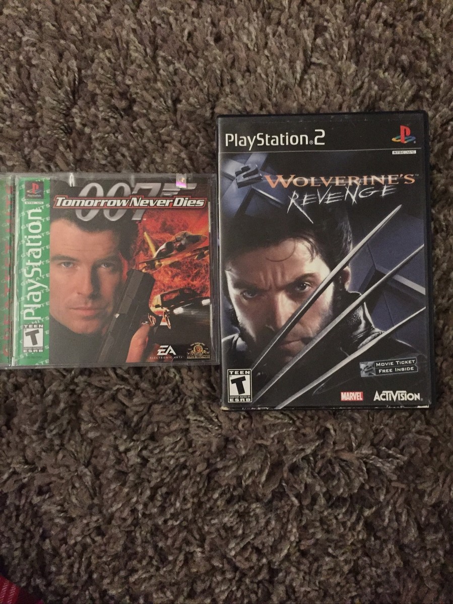 X2 Wolverine's Revenge PS2 Game, 007 Tomorrow Never Dies PS1