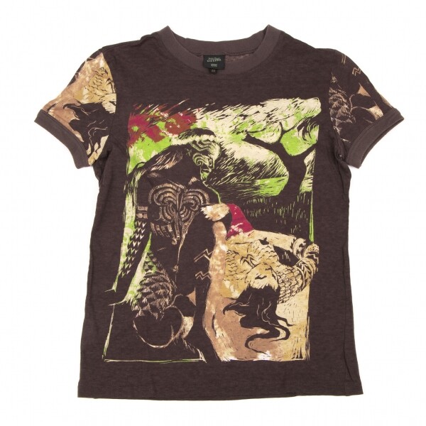 Jean Paul GAULTIER HOMME Native Print T-shirt Size 48(K