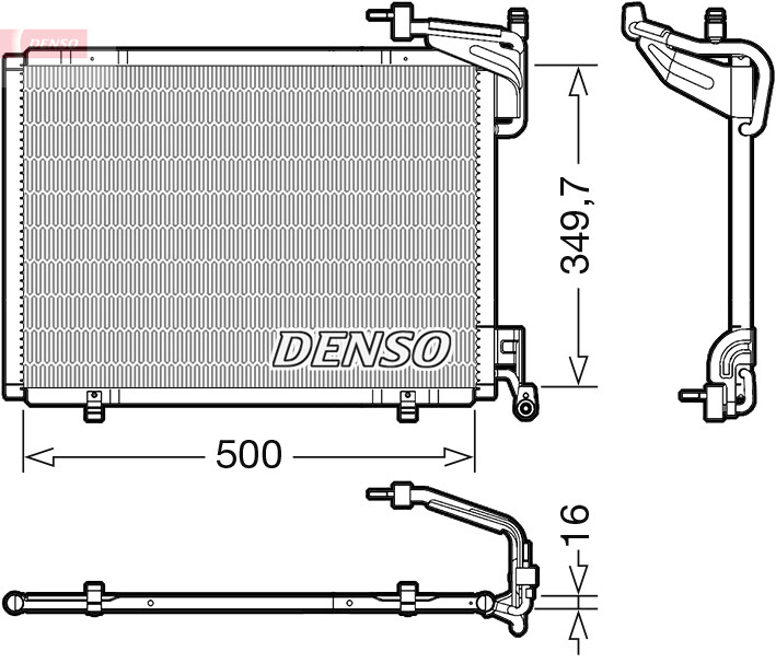 DENSO DCN10054 Condenser, air conditioning for FORD