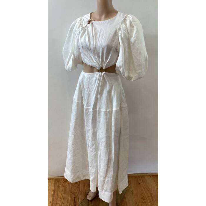 aje vanades cut out ring midi dress AJE VANADES CUTOUT RING MIDI DRESS SIZE AUS 8 / US 4
