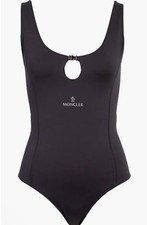 New with Tags Women's Moncler Swimsuit, Size S, Black 600 Retail 