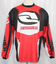 Answer Racing Syncron Long Sleeve Red Black White Jersey Mens Size Large