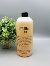 Philosophy Sweet Vanilla Fig Shampoo Shower Gel Bubble Bath 32 oz NOT SEALED