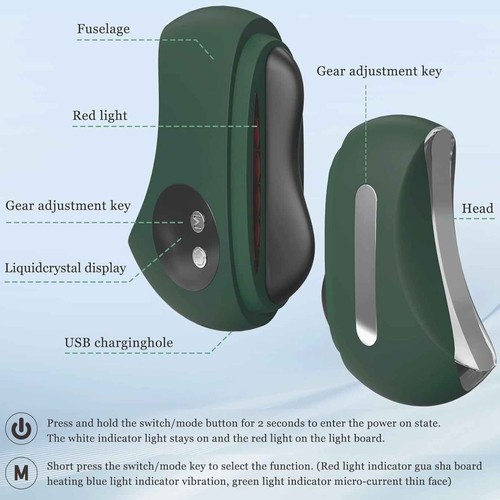new TMJ Relief Jaw & Neck Massager 9frq Vibration, Heat & Pulse Modes by VESHELY - Picture 3 of 5