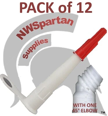 NWSPARTAN Pack of 12 Spare Resealable Std Fit Nozzles Sealable Cap sealant adhesive