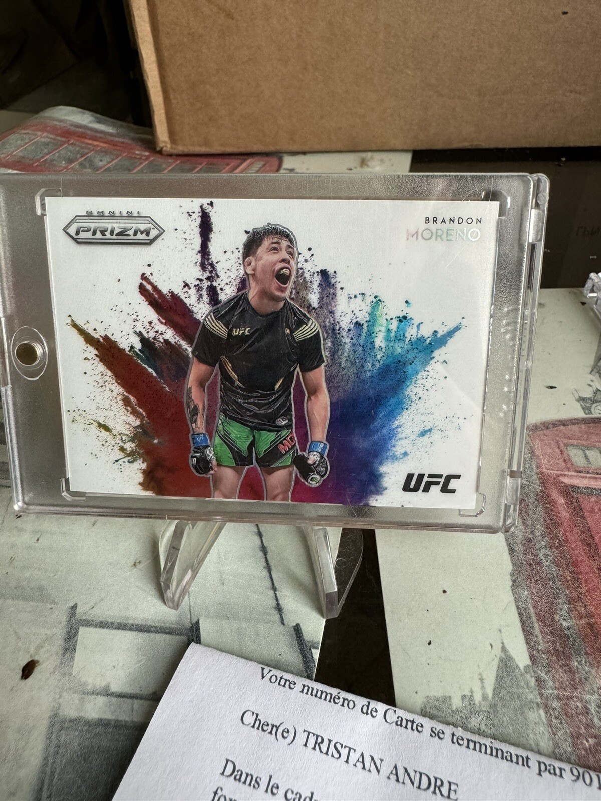 2022 UFC Prizm Brandon Moreno Color Blast