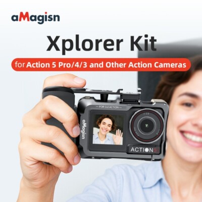 aMagisn Handle Grip Xplorer Kit For Insta360 AcePro2/DJI Action
