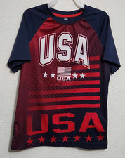 Boys Size S/P Short-Sleeve T-Shirt W/ USA Graphics