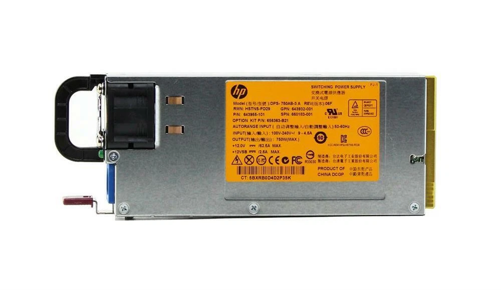 Fuente HP Proliant 750W HSTNS-PL29 643955-201 643932-001 660183-001 Para Proliant DL Series: DL380P (G8) Usado