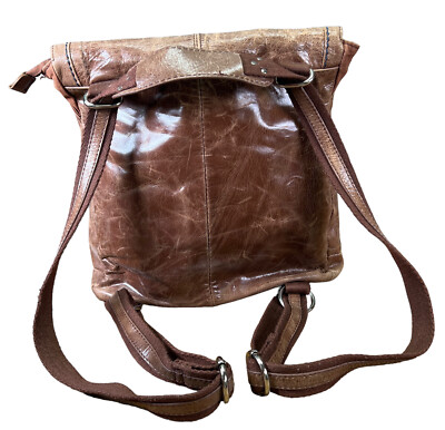 The Sak Ventura Brown Distressed Leather Teak Convertible Messenger Backpack The Sak Ventura Distressed Leather Teak Convertible  main image 2