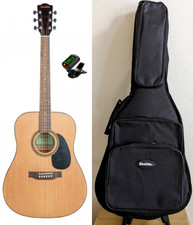 Sunlite Gd-1800s Satin Finish Steel Stringed Dreadnought Guitar, Gig Bag & Tuner