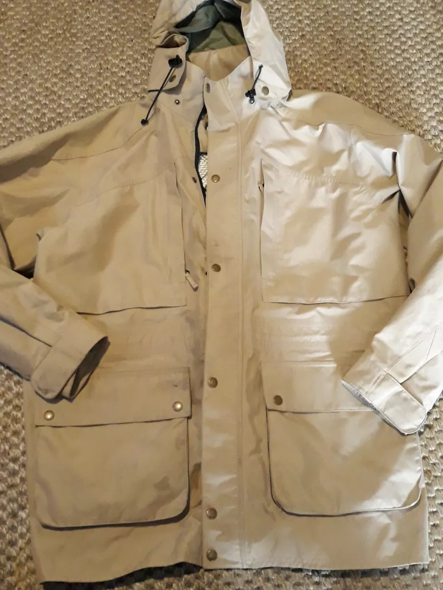 ORVIS Bush Safari Outdoor Coat Hooded Jacket mens Size L