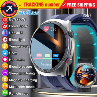 Medical Grade Smart Watch Men ECG Air Pump Blood Pressure ECG+PPG