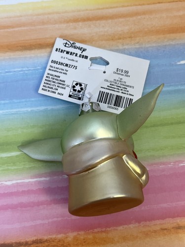 New Grogu Star Wars Mandalorian blown glass Christmas tree ornament Baby Yoda - Picture 4 of 4