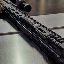 Wood M-lok Keymod Rail Cover, V BLUNT texture-BLACKOUT Walnut, 1 Panel