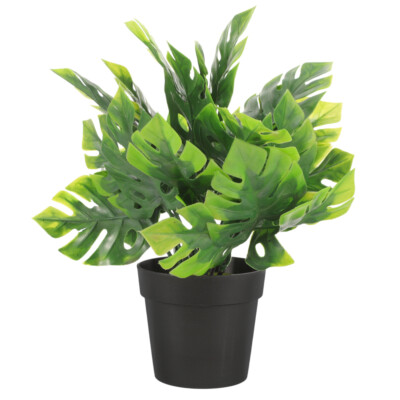 Farmhouse Decor Mini Turtle Back Leaf Bonsai Office Fake Potted Plants  Monstera | eBay