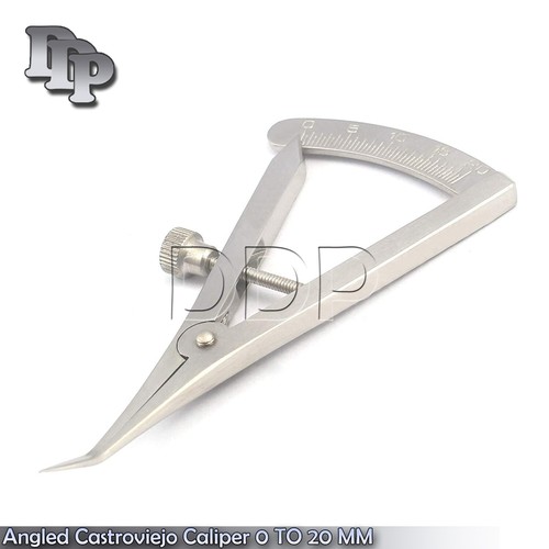 Angled Castroviejo Caliper 0 TO 20 MM 3.25" (8.3cm) Surgical Dental Instruments - Picture 2 of 3