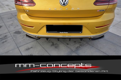 Difusor CUP NEGRO para VW Arteon R-Line parachoques trasero divisor ABS V1 - Imagen 2 de 6