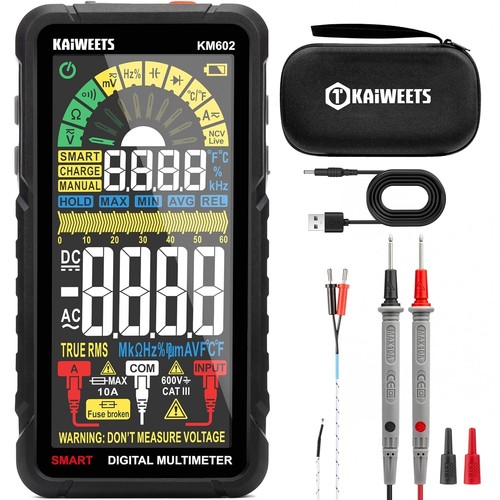 Smart Multimeter Rechargeable Electrical Tester with Auto Ranging Digital Voltme