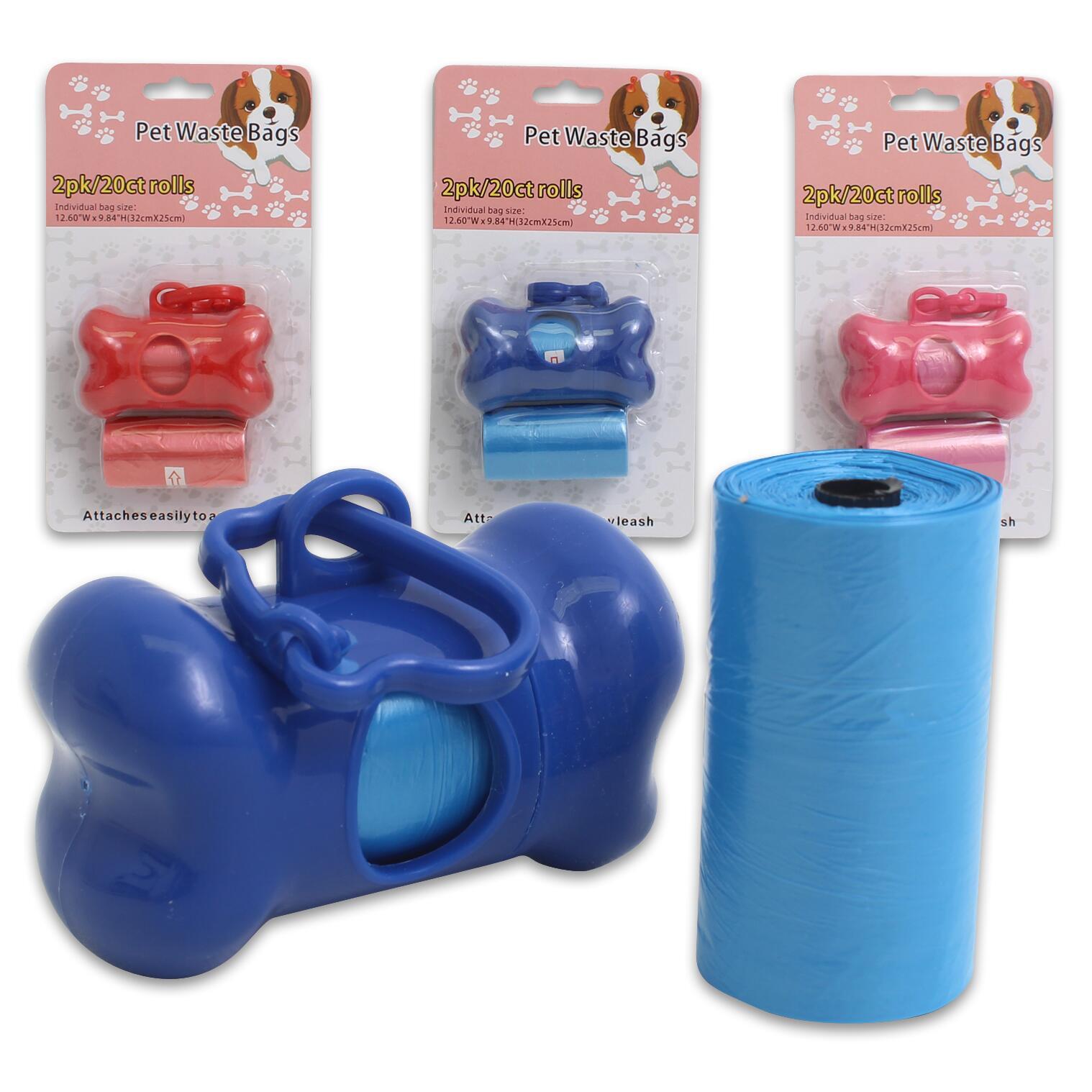 Pet Waste Bag Bone Dispenser Waste Bag Refill Rolls Dog Poop Bags Tear Resistant