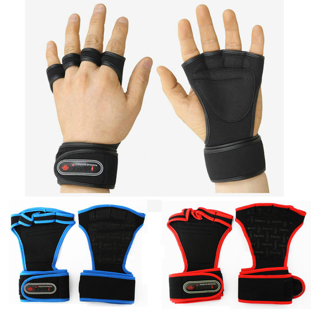 Guanti da polso TROVIS manubri palestra sollevamento pesi salute fitness allenamento