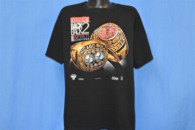 vintage 90s CHICAGO BULLS BACK 2 BACK NBA WORLD CHAMPIONS t