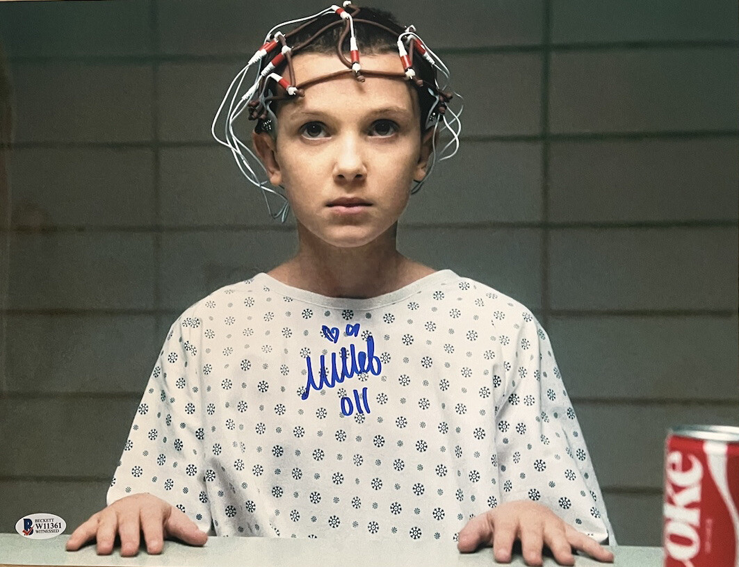 MILLIE BOBBY BROWN SIGNED STRANGER THINGS ELEVEN 11X14 PHOTO