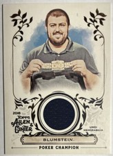 Scott Blumstein 2018 Topps Allen & Ginter Relic Card FSRA-SB Poker Champion Worn