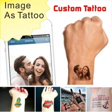 Customize Temporary Tattoo Your Photo And Picture As Tattoo Sticker Party Logo