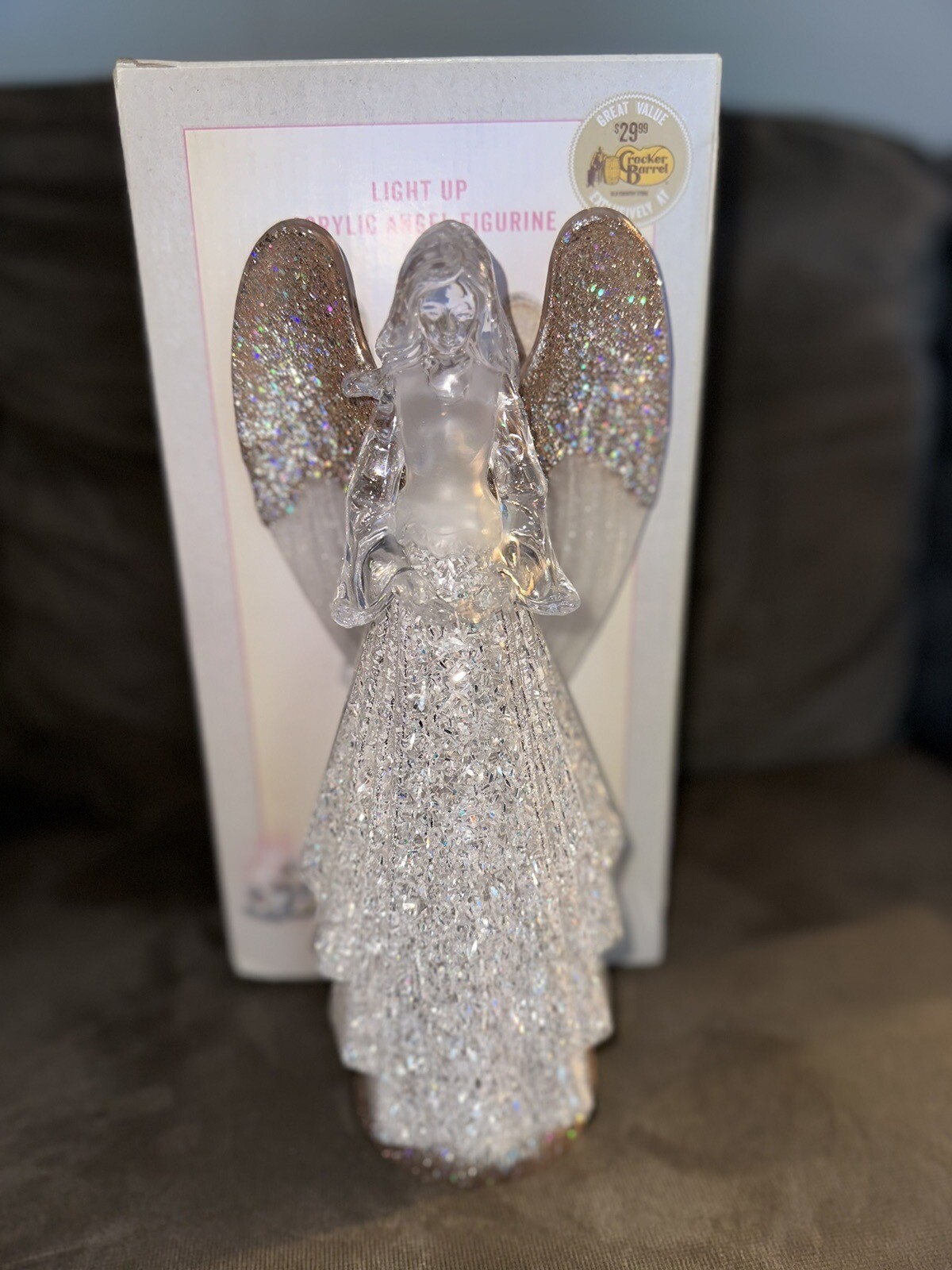 Cracker Barrel Light Up Acrylic Angel Figurine eBay