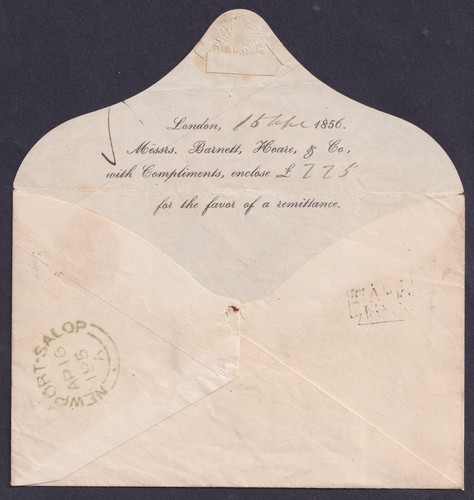 1856 1d Pink Type SP2 Size F MCF2 Printed HOARE BANK and Seal FU - 第 1/2 張圖片
