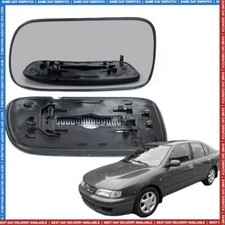 For Nissan Primera Left Passenger wing mirror glass 1996-2002 door side Heated