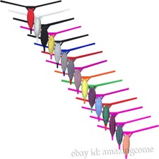 Men's Ice Silk Bikini Thong Underwear Ultra Thin G-string Micro Pouch Underpants